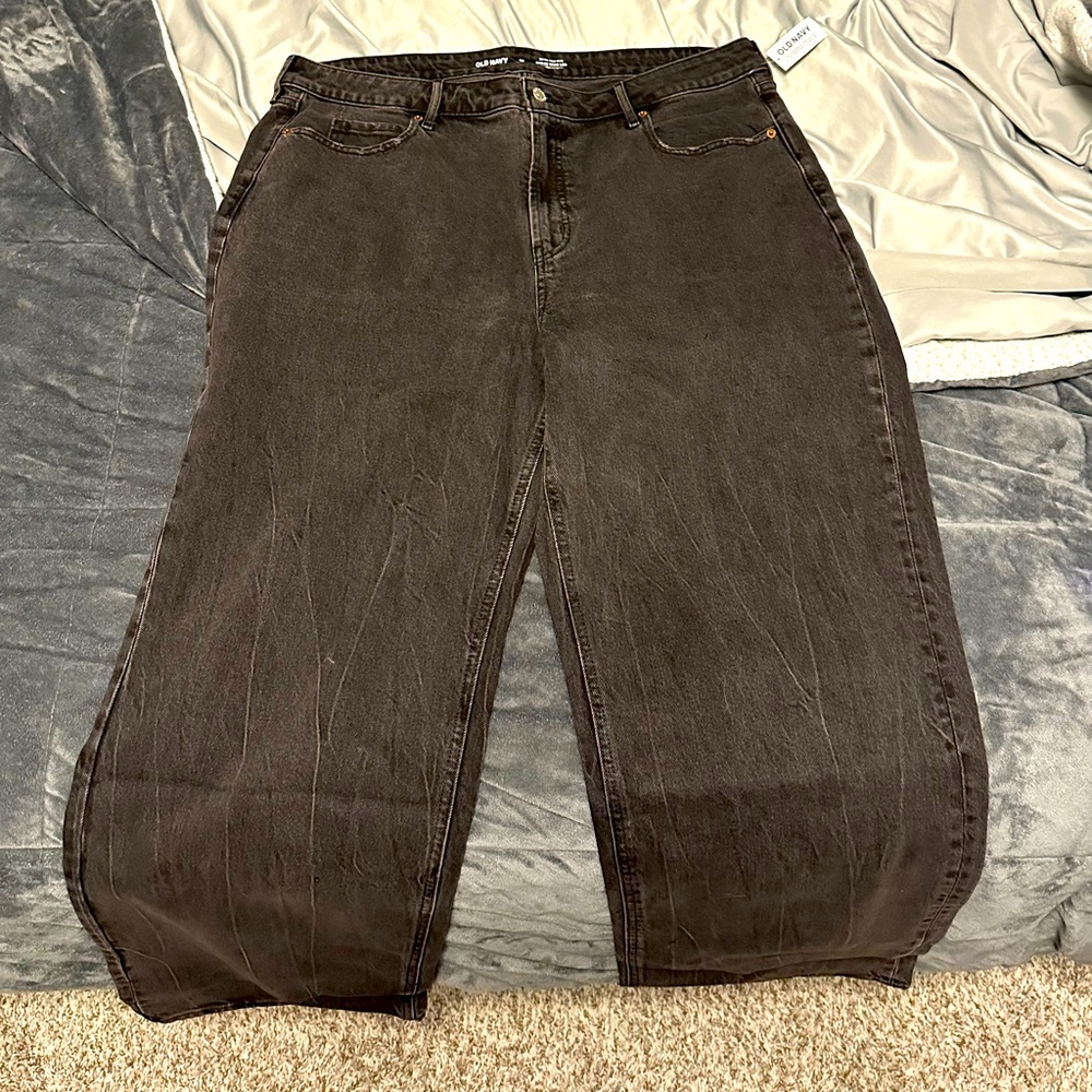 Old Navy Extra High Waist Sky High Wie Leg Jeans